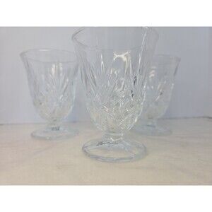 Pristine Set of 3 Studio Crystal by Studio Silversmiths Goblet Glasses NWOB